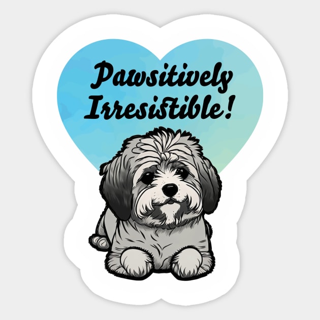 Pawsitively Irresistible! - Maltese Sticker by shellysom91